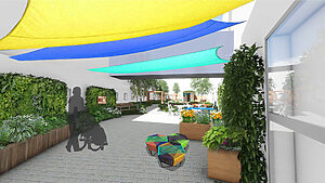 proposed design for staff courtyard