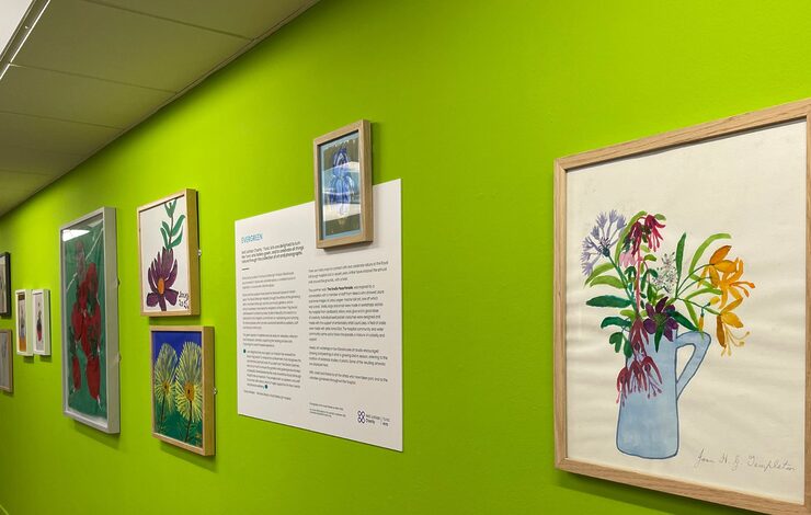 A display of artworks from our Evergreen exhibition at the Royal Edinburgh Hospital