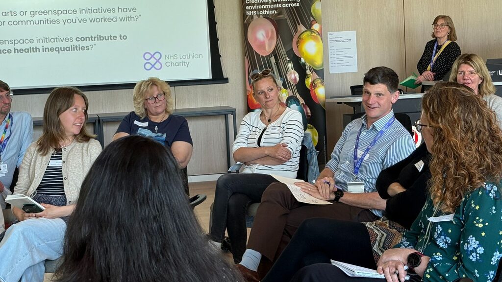 Green Health programme manager, Ian Mackenzie talking to attendees during the network gathering