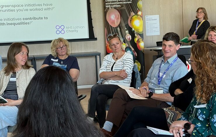 Green Health programme manager, Ian Mackenzie talking to attendees during the network gathering