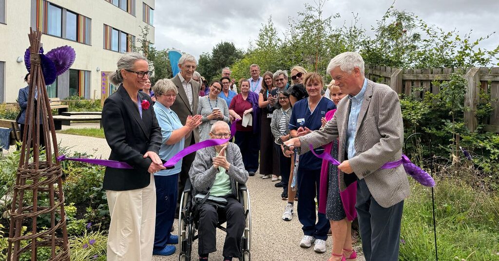 Ribbon cutting at the new gardens at East Lothian Community Hospital