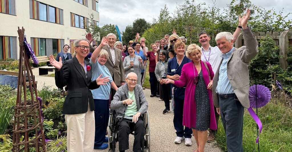 Ribbon cutting at the new gardens at East Lothian Community Hospital